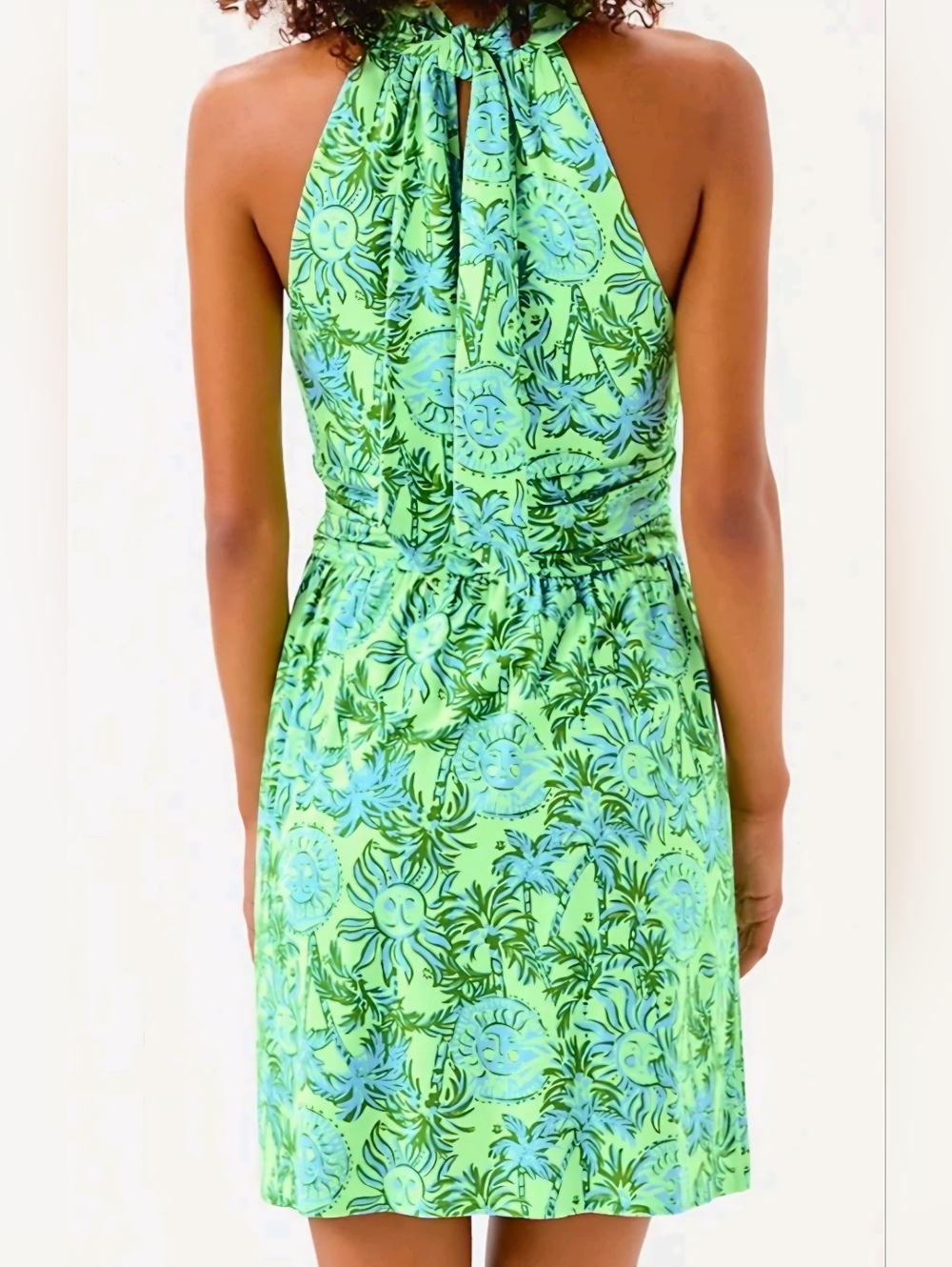 $168 LILLY PULITZER XL Montecito Skirted Romper Cool Mint Catchin Rays NWT - Picture 2 of 7